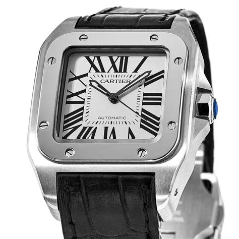 cartier santos leather straps|cartier santos 100 leather strap.